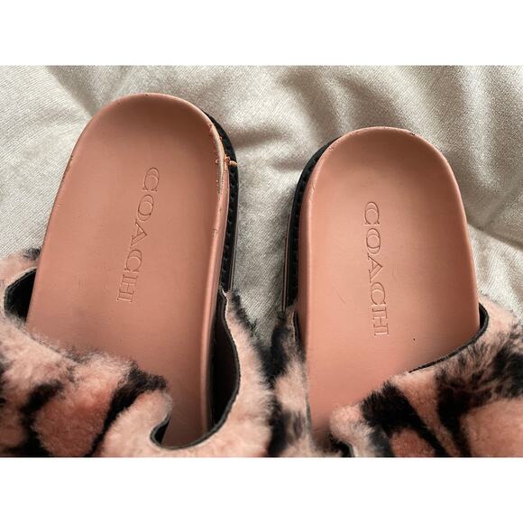 Coach Kloe Shearling Platform Slide - Picture 4 of 6